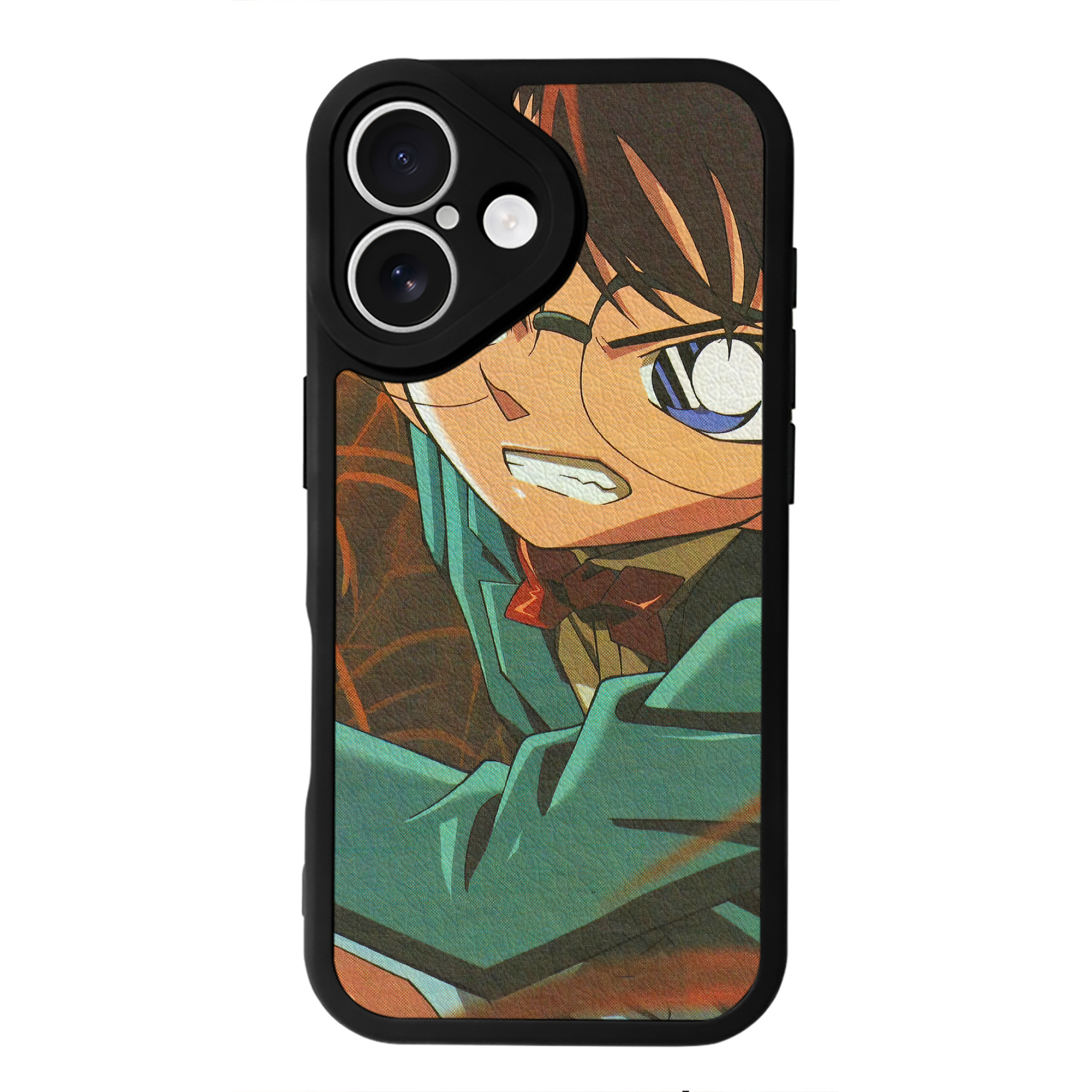 （画像用） 名探偵コナン Detective Conan 【iPhone 16シリーズ対応】シリコンスマホケース（レザー調） 材質：シリコン